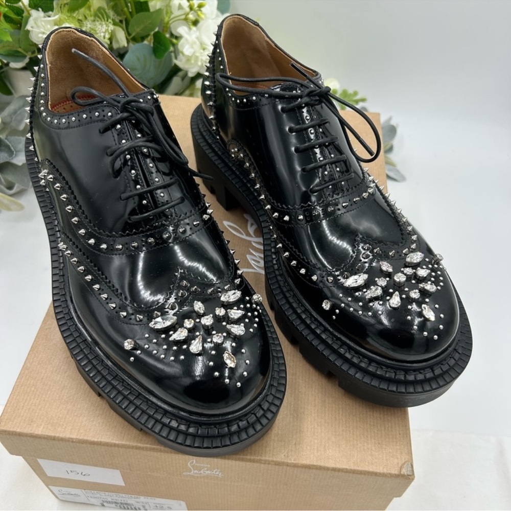 SOLD !!!!! Men’s Christian Louboutin College STRASS leather Oxford size 42.5